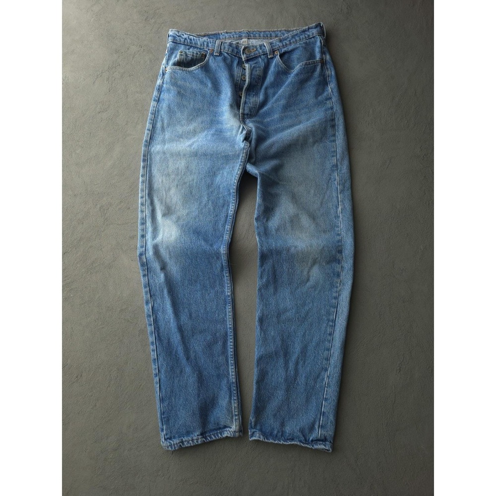Vintage 90s Levi's 501 Button-Fly Denim Blue Jeans Made In Canada 33 x 31